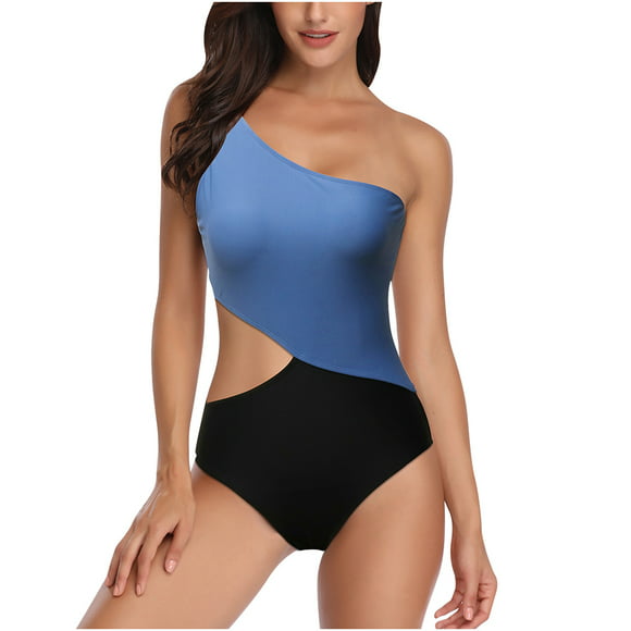 BCBGMAXAZRIA Womens Shoulder Cutout One Piece Solid Color Swimsuit 
